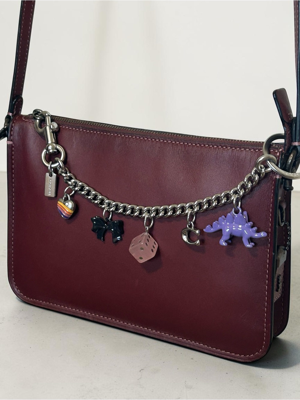 COACH Motif Charm Chain Strap Extender/Bag Jewelry NWT
